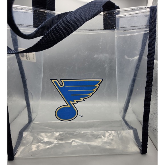 Other - St. Louis Blues NHL Clear Stadium Tote Bag FOCO Logo Navy Handles 12x12